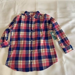Plaid tunic style shirt